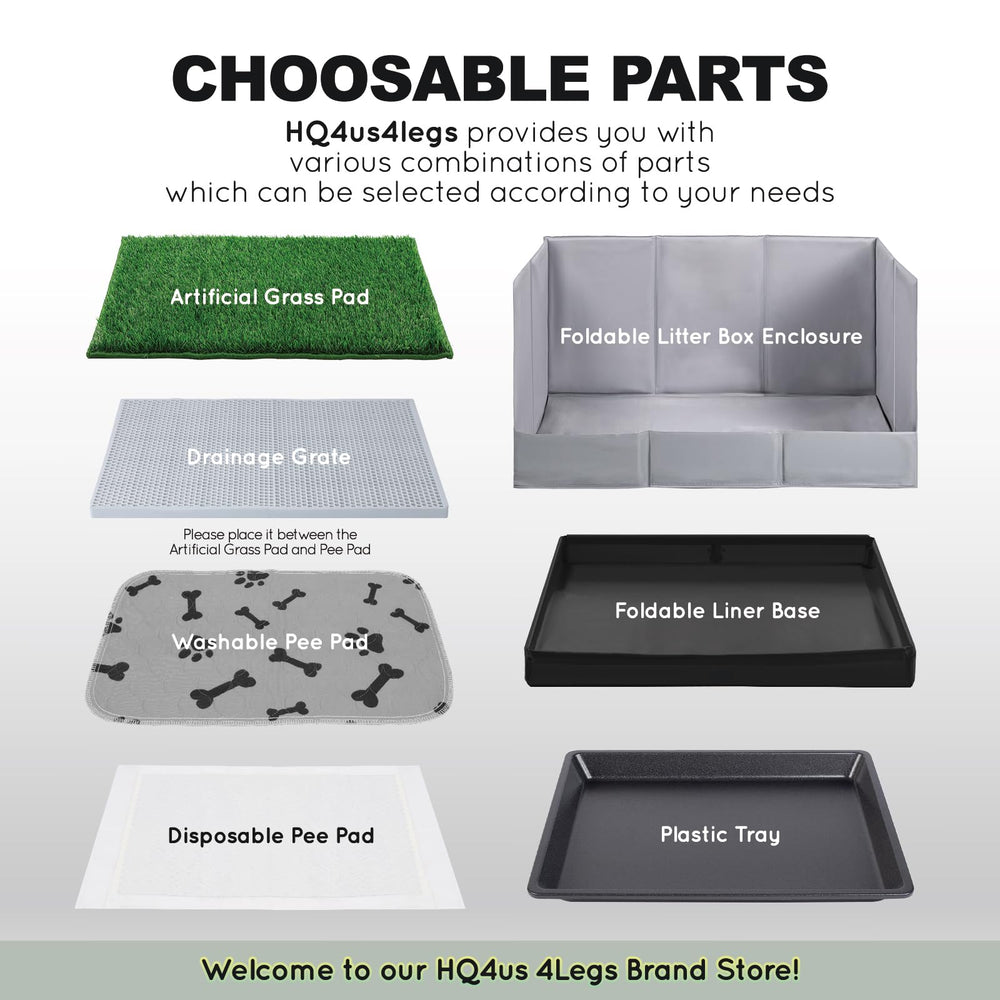 HQ4US 4LEGS complete potty kit includes two pads and holder.