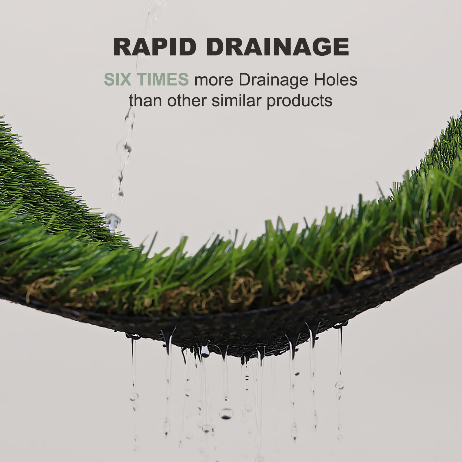 HQ4US 4LEGS grass with extra drainage holes reduces odor quickly.