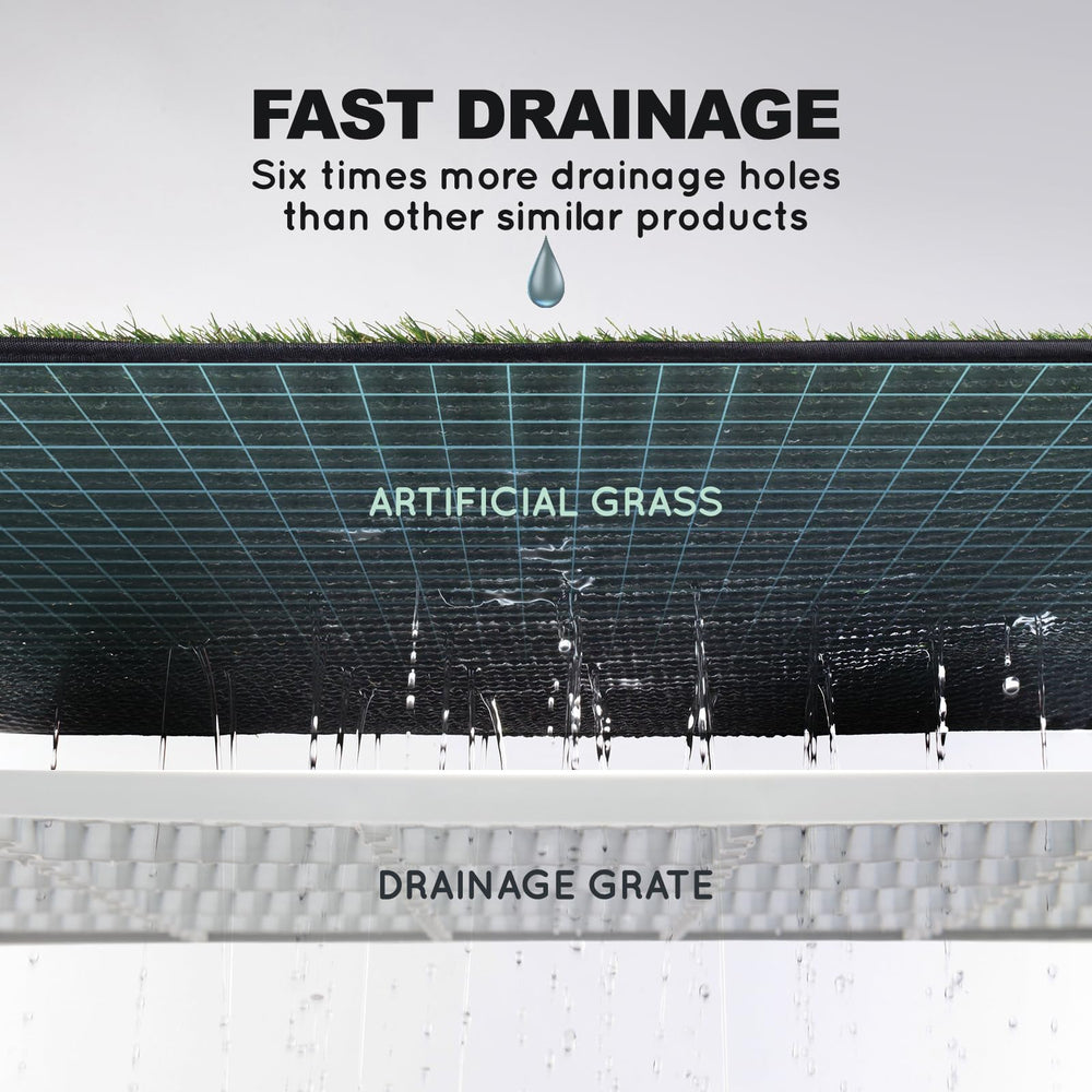 HQ4US 4LEGS drainage grate separates pads from grass for cleaner transitions