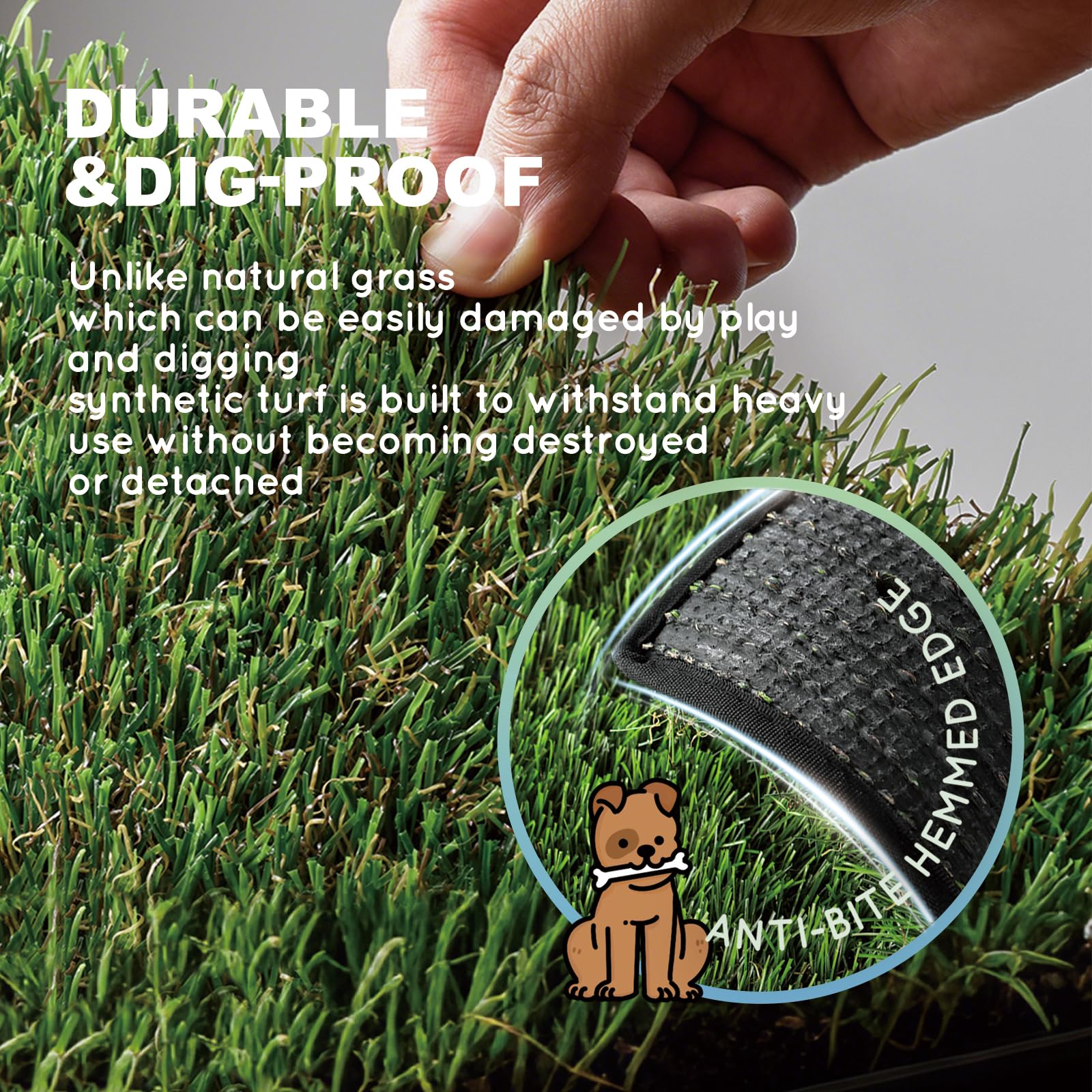 HQ4US 4LEGS two grass mats for quick replacement and odor control