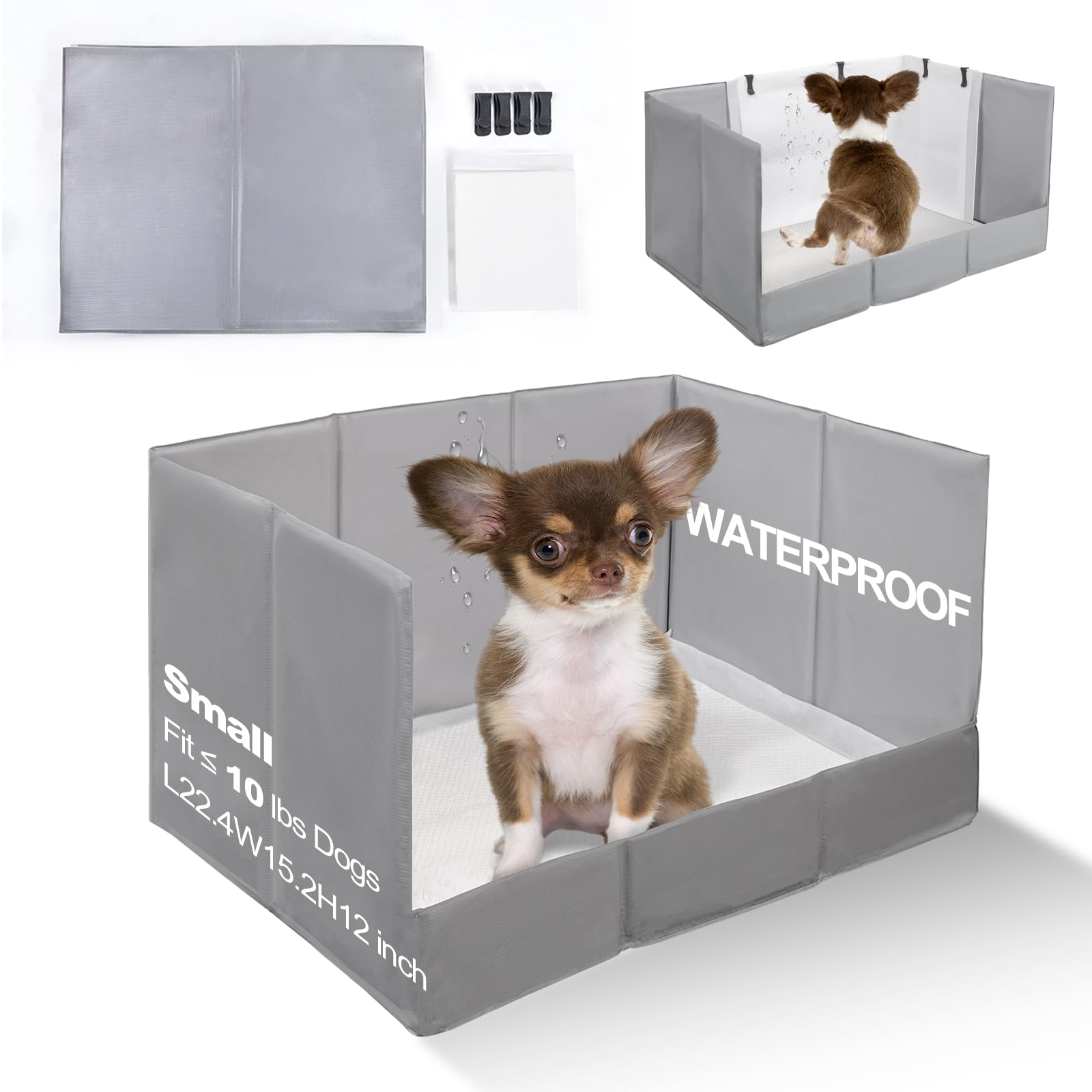 HQ4US 4LEGS dog litter box foldable setup for easy use and portability.