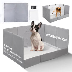 HQ4US 4LEGS dog litter box folded for compact storage and travel
