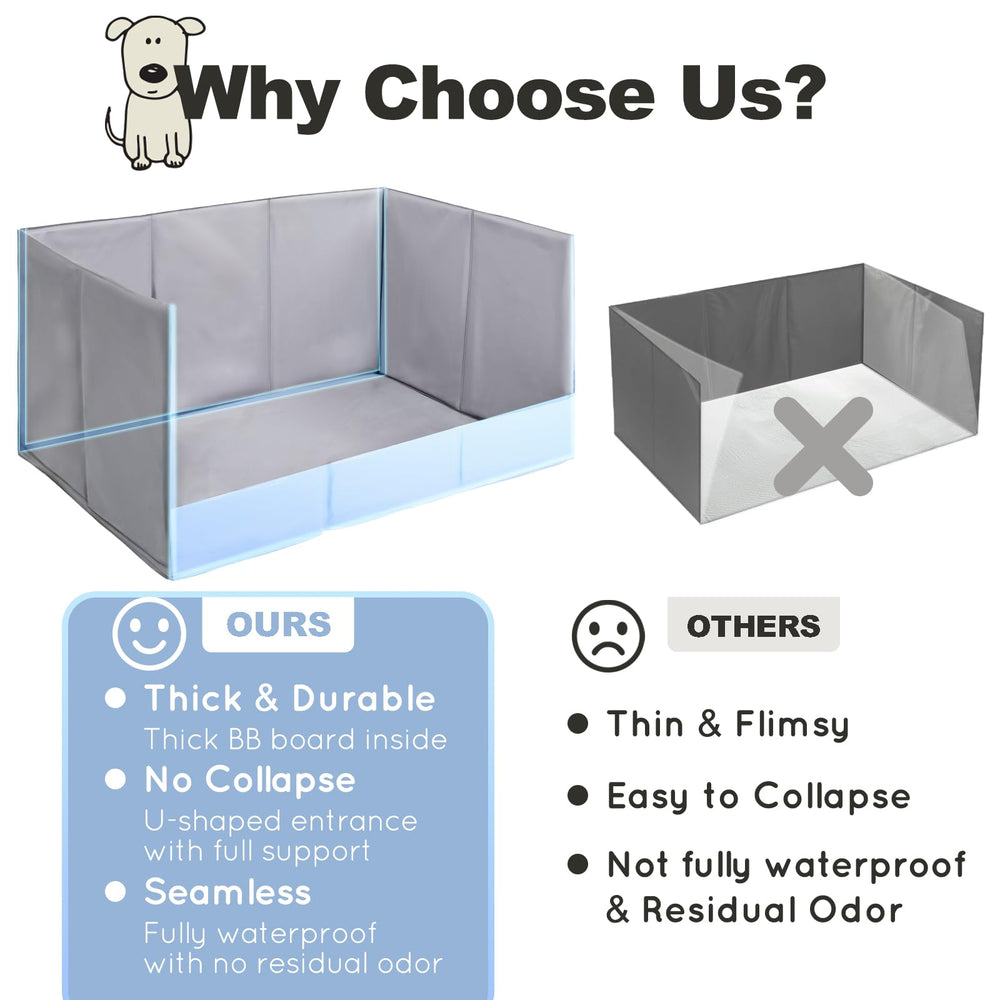 HQ4US 4LEGS no assembly foldable dog potty ready in seconds