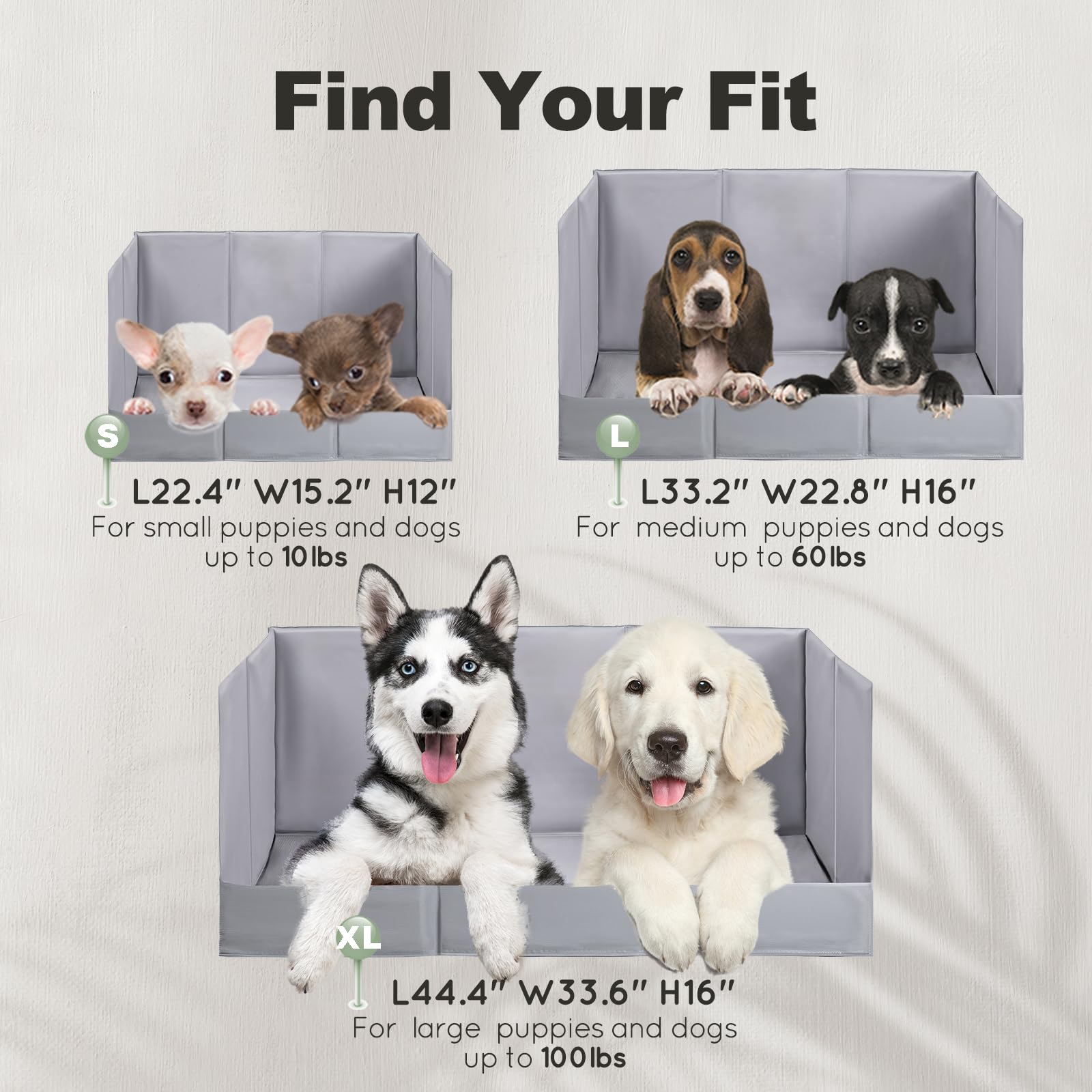 HQ4US 4LEGS portable dog potty tray suitable for travel and apartments