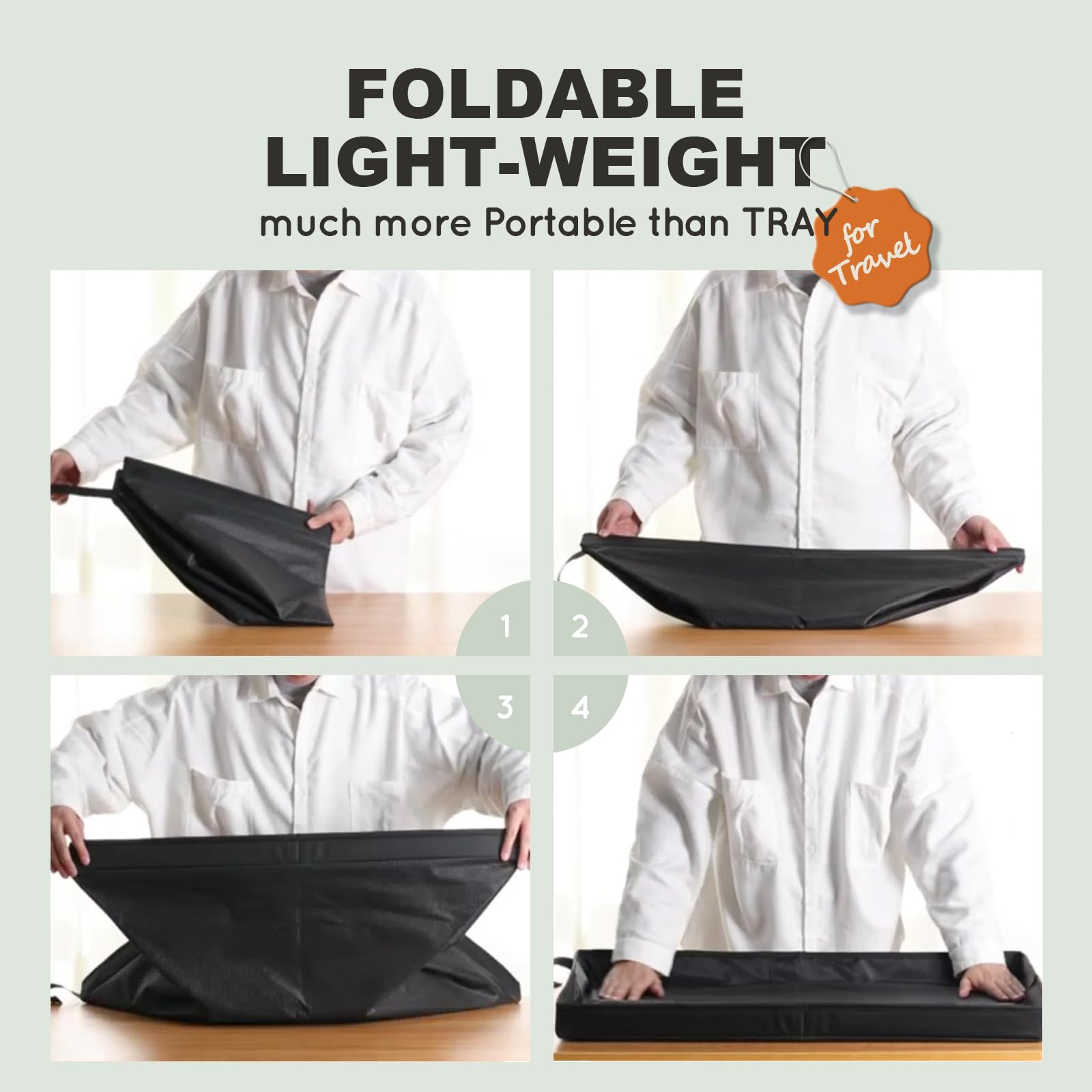HQ4US 4LEGS travel-ready setup with foldable base and minimal setup