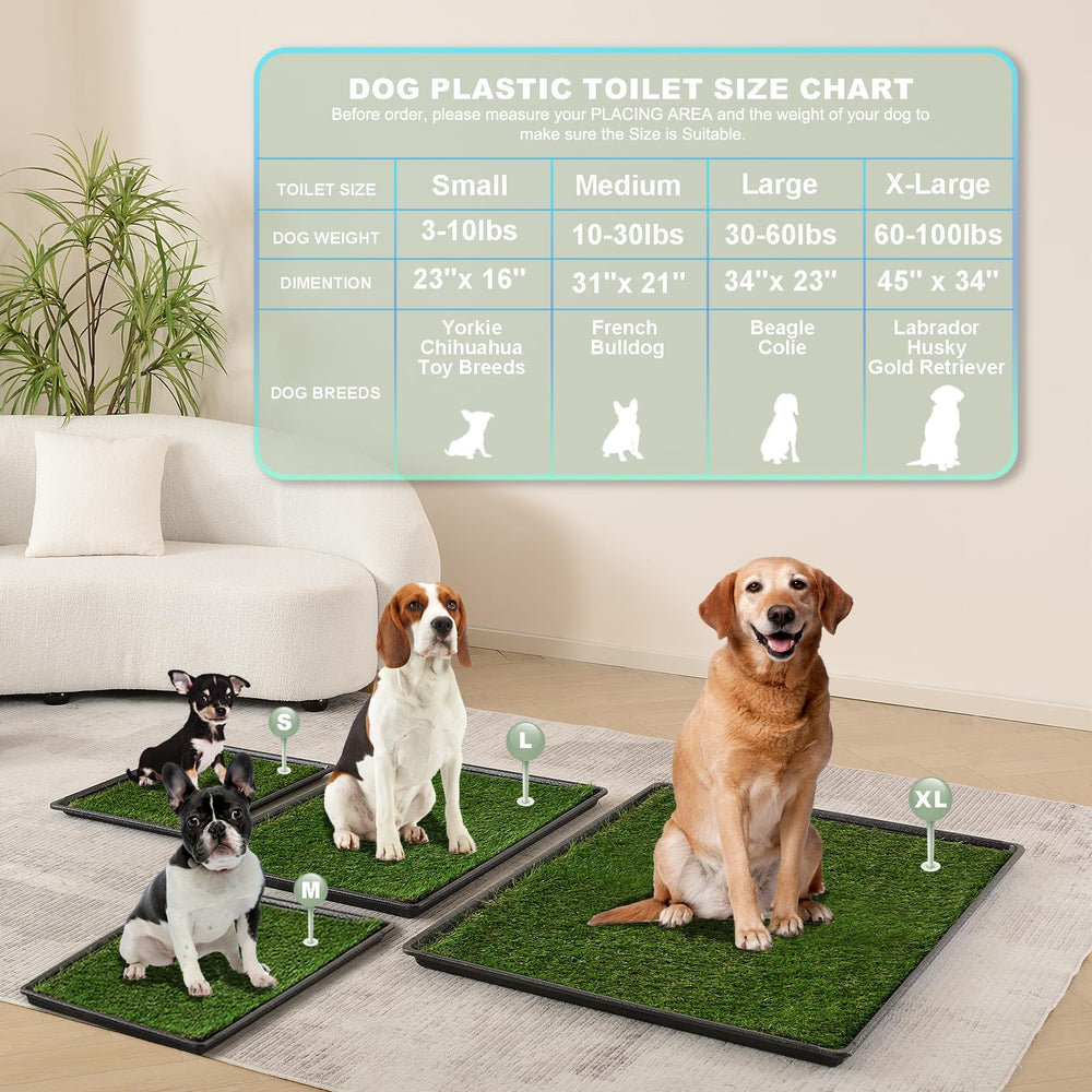 HQ4US 4LEGS two grass mats laid out for daily replacement and odor control.