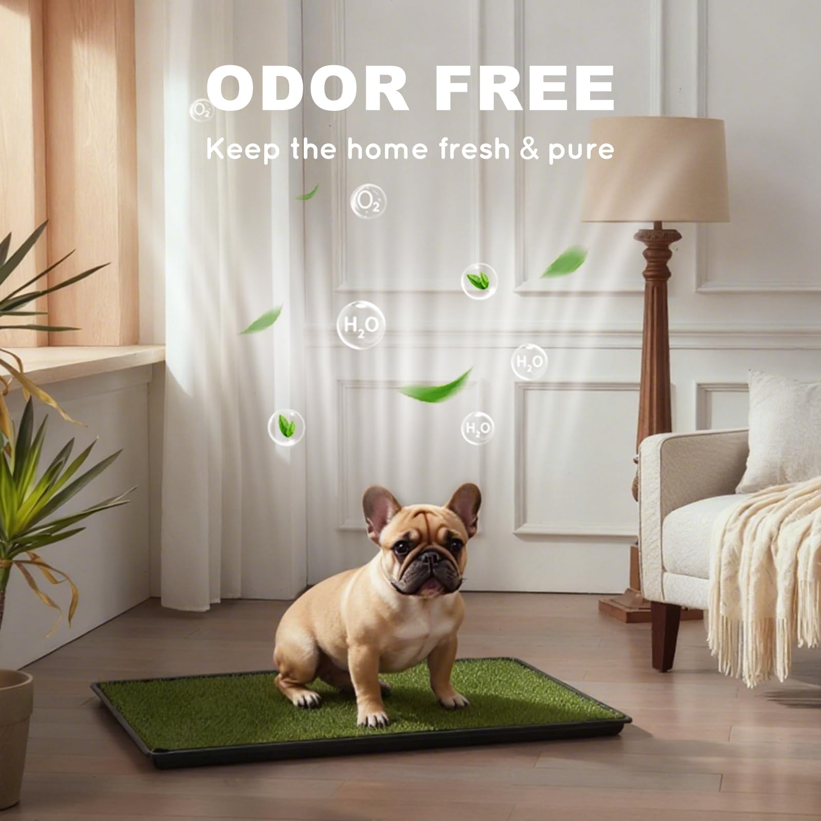HQ4US 4LEGS odor-free grass pad reduces indoor smells