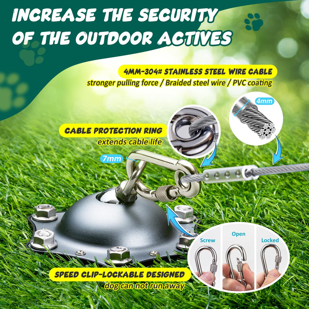 HQQNUO 10-inch ground anchors for secure installation