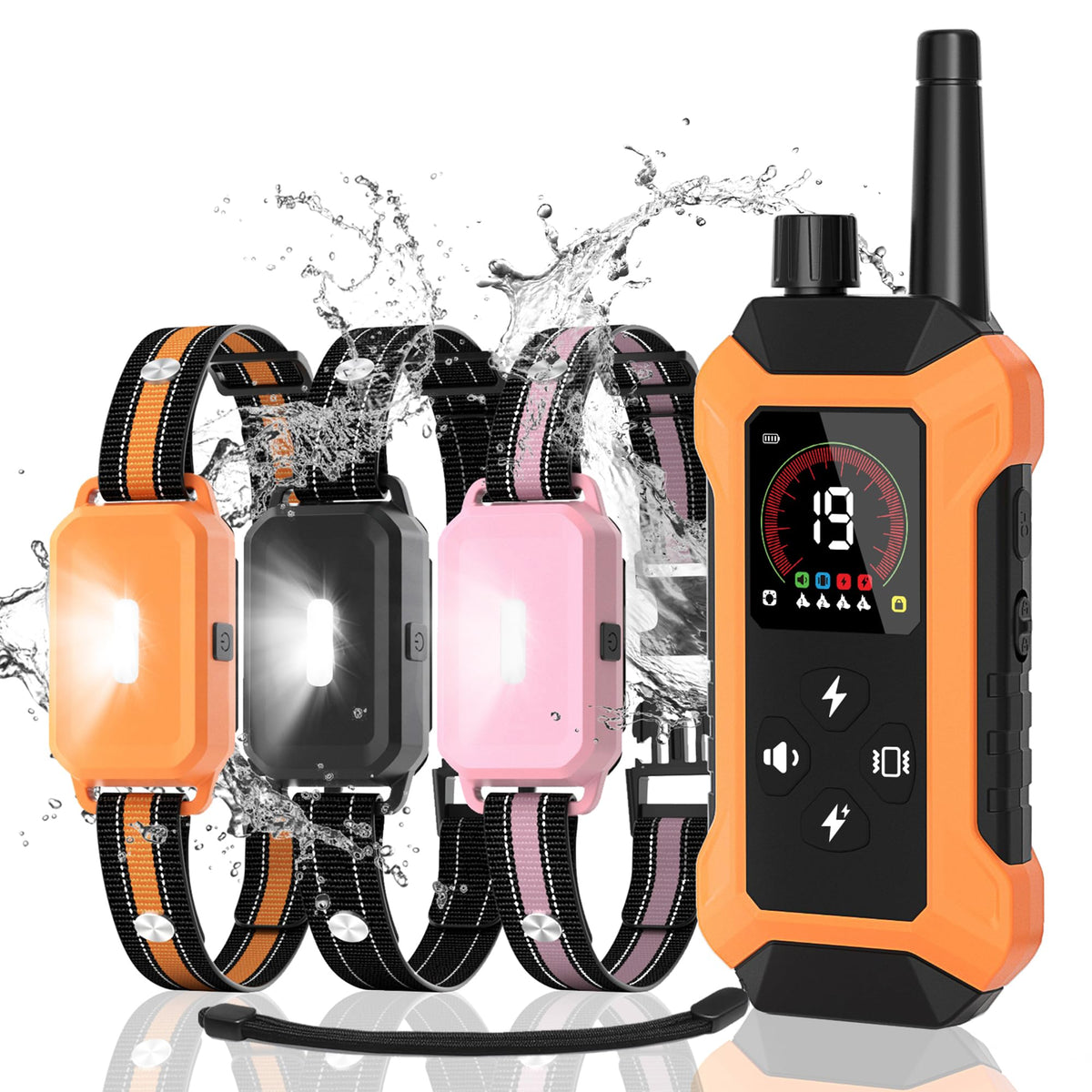 HRRVEE shock collar 3-pack range feature outdoor training