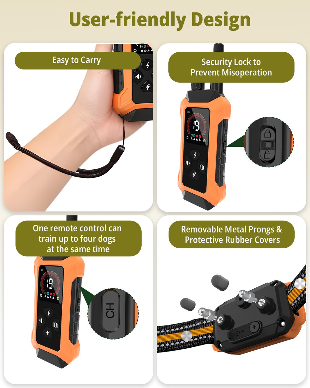 HRRVEE shock collar lanyard remote access during training