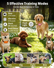 HRRVEE shock collar remote four-channel use on multiple dogs