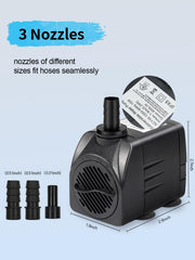 Hsbao ultra-quiet pump operates whisper-quiet for peaceful ponds and aquariums.