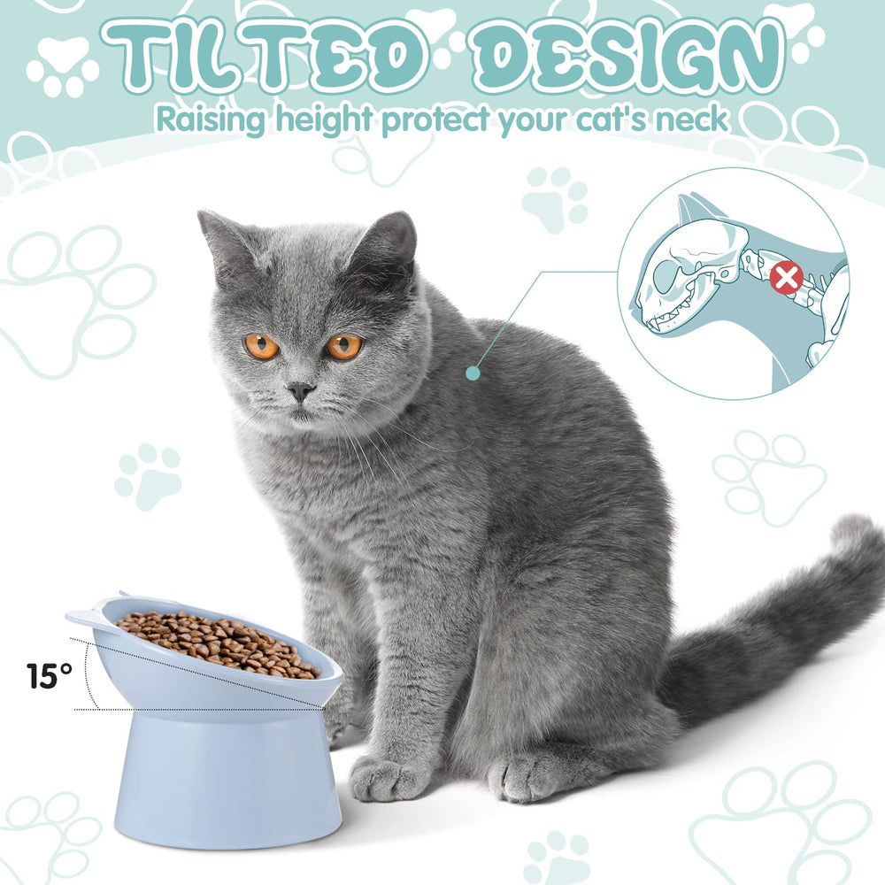 Hsei durable lightweight plastic cat bowls for easy cleaning
