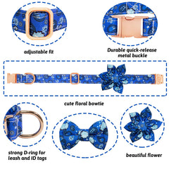 HSIGIO bluepaisley-collar for a comfortable, skin-friendly fit