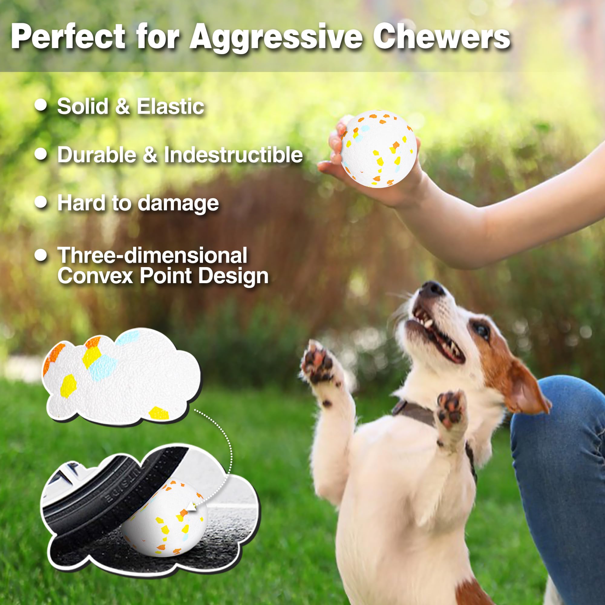 HSIGIO dog balls designed for medium to large dogs for safe fetch