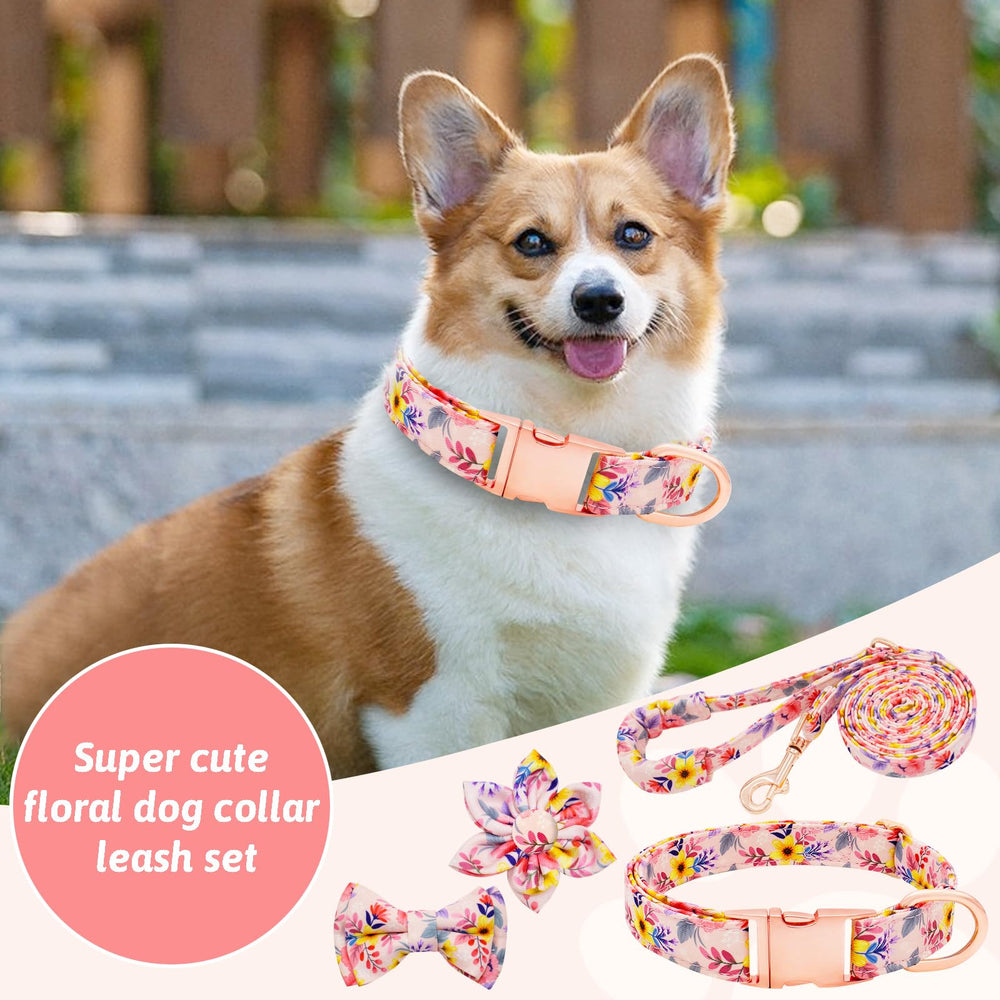 HSIGIO floral dog collar set makes a thoughtful gift for dog lovers.