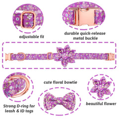 HSIGIO leash cushioned handle in purple for comfortable long walks