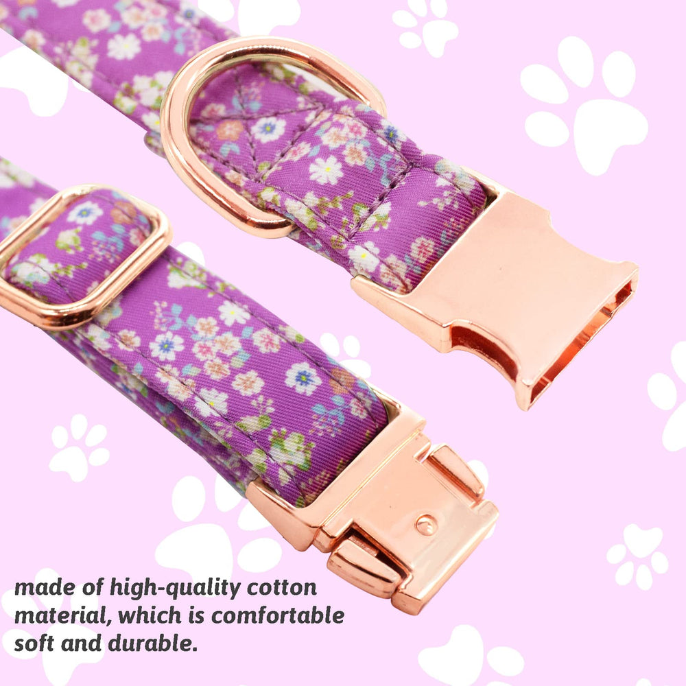 HSIGIO floral bow tie attaches and detaches for cute, adjustable style on dogs.