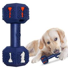 Hswaye dog chew toy dumbbell blue ideal for aggressive chewers and interactive play.