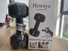 Hswaye dog chew toy with hollow treat compartments keeps dogs engaged.