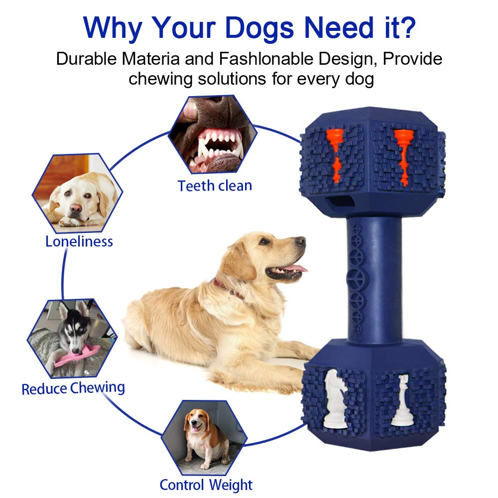 Hswaye safe non-toxic blue dog toy for medium to large dogs.