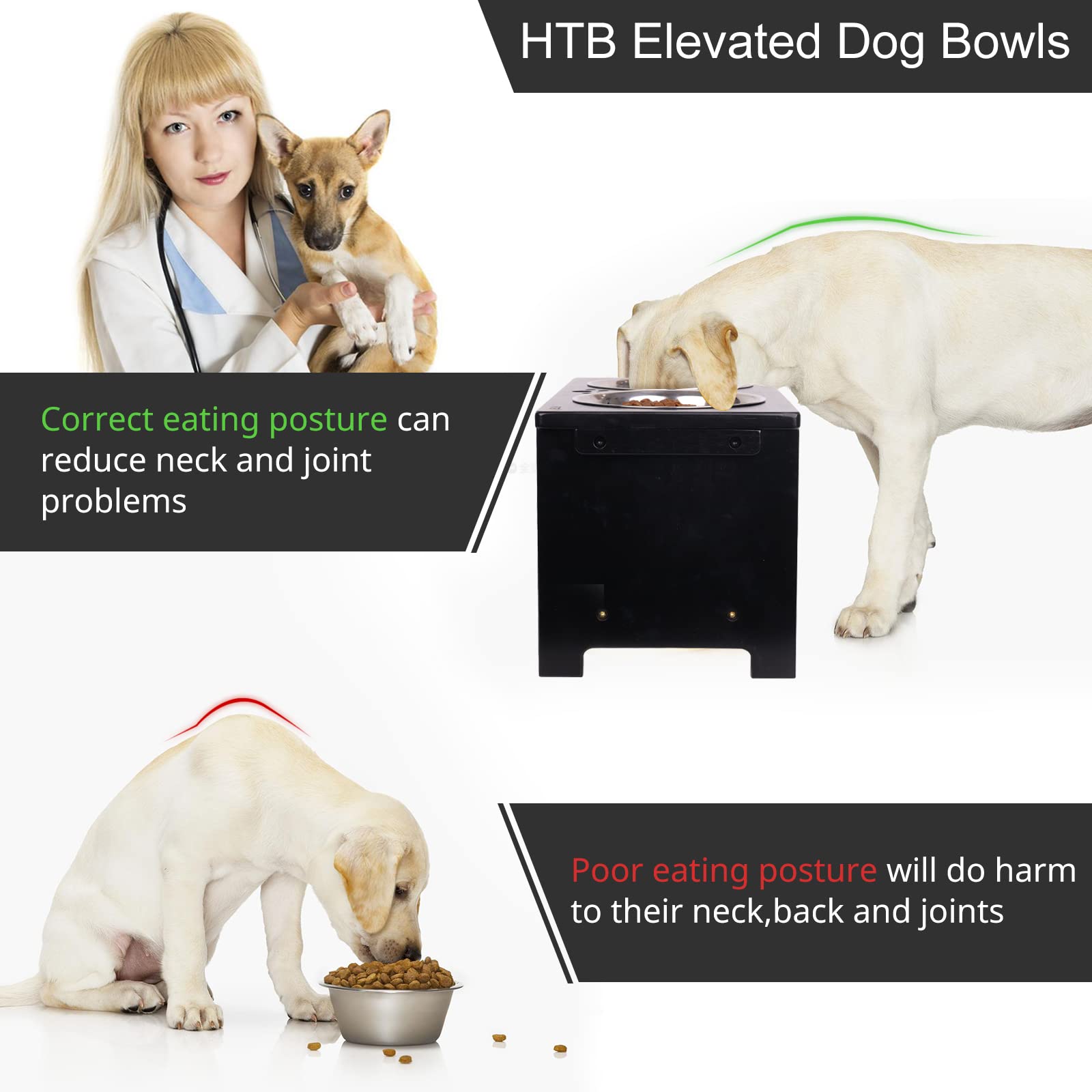 HTB elevated dog bowls dishwasher-safe bowls simplify cleaning