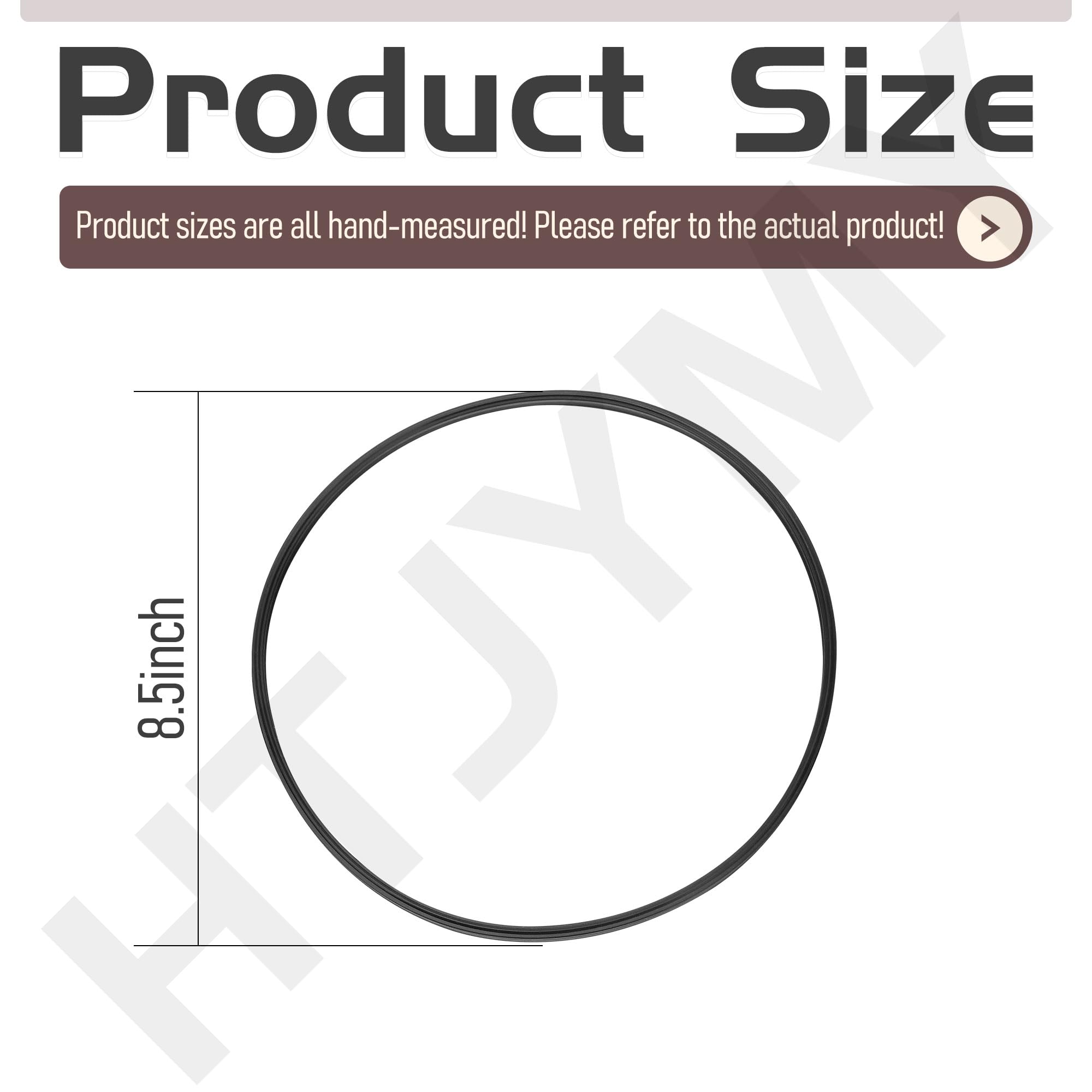 HTJYMY motor gasket black closeup highlighting durable seal for filter maintenance.