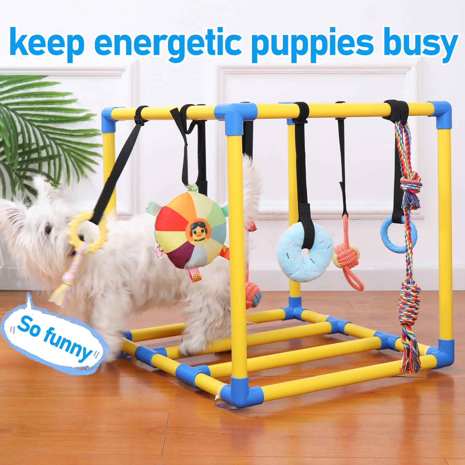 Huagerl Puppy Play Gym bite-friendly materials for gentle chewers