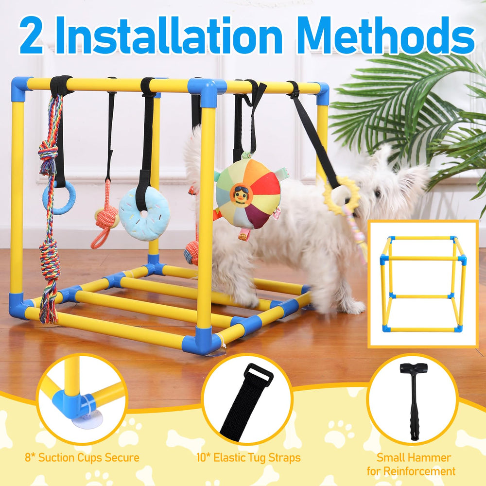 Huagerl Puppy Play Gym suction cups securing safe indoor play