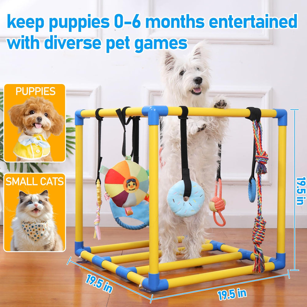 Huagerl Puppy Play Gym eight-toy pack for teething and stimulation