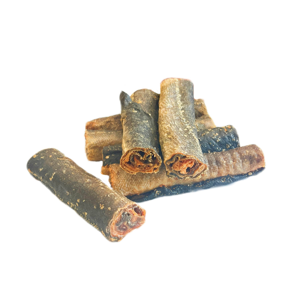 Hubert Premium Dog Treats single-ingredient salmon skin supports straightforward, grain-free snacking.
