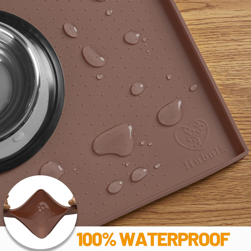 Hubulk dog feeding mat is dishwasher safe for easy cleanup after meals.