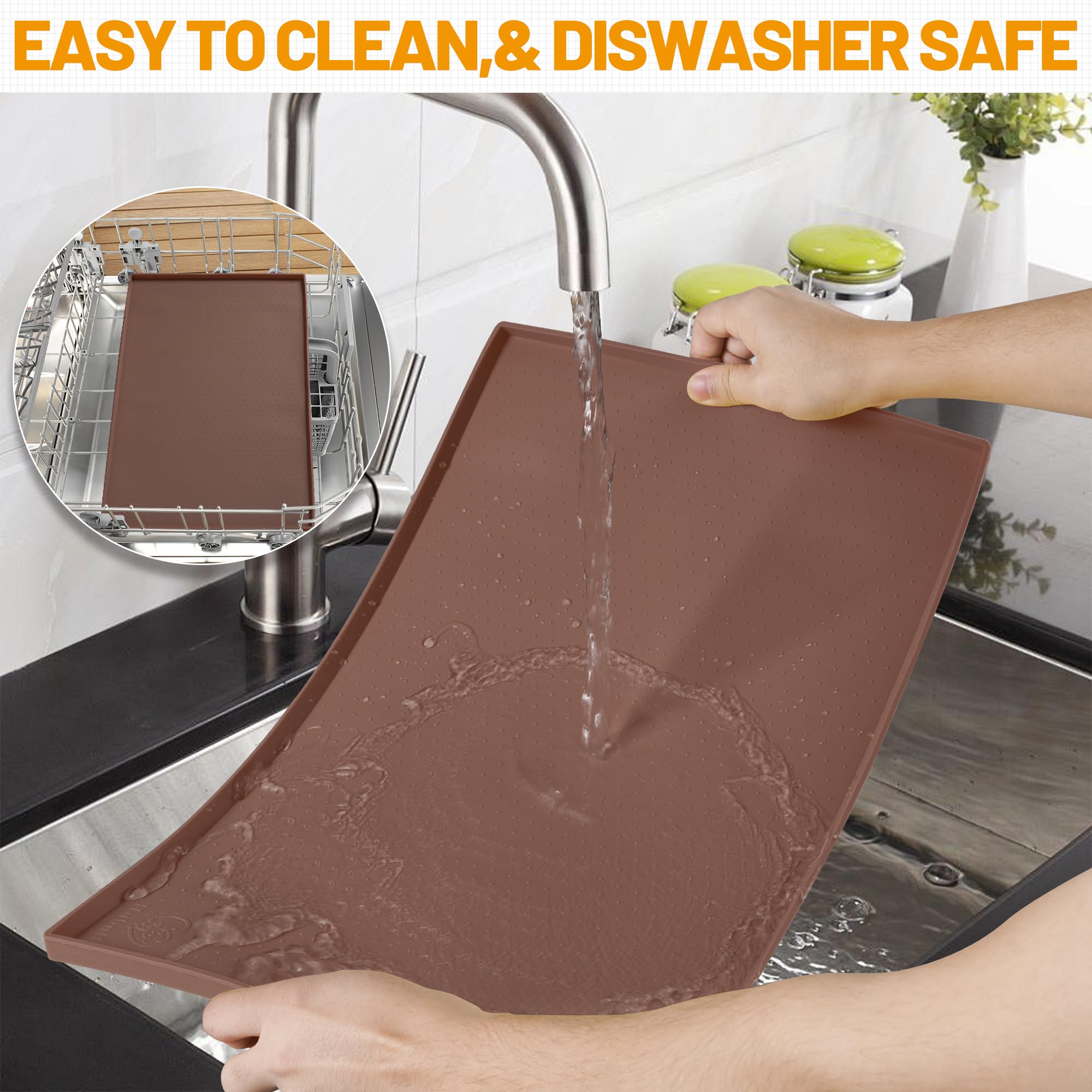 Hubulk dog feeding mat under bowls keeps spills contained during water refills.