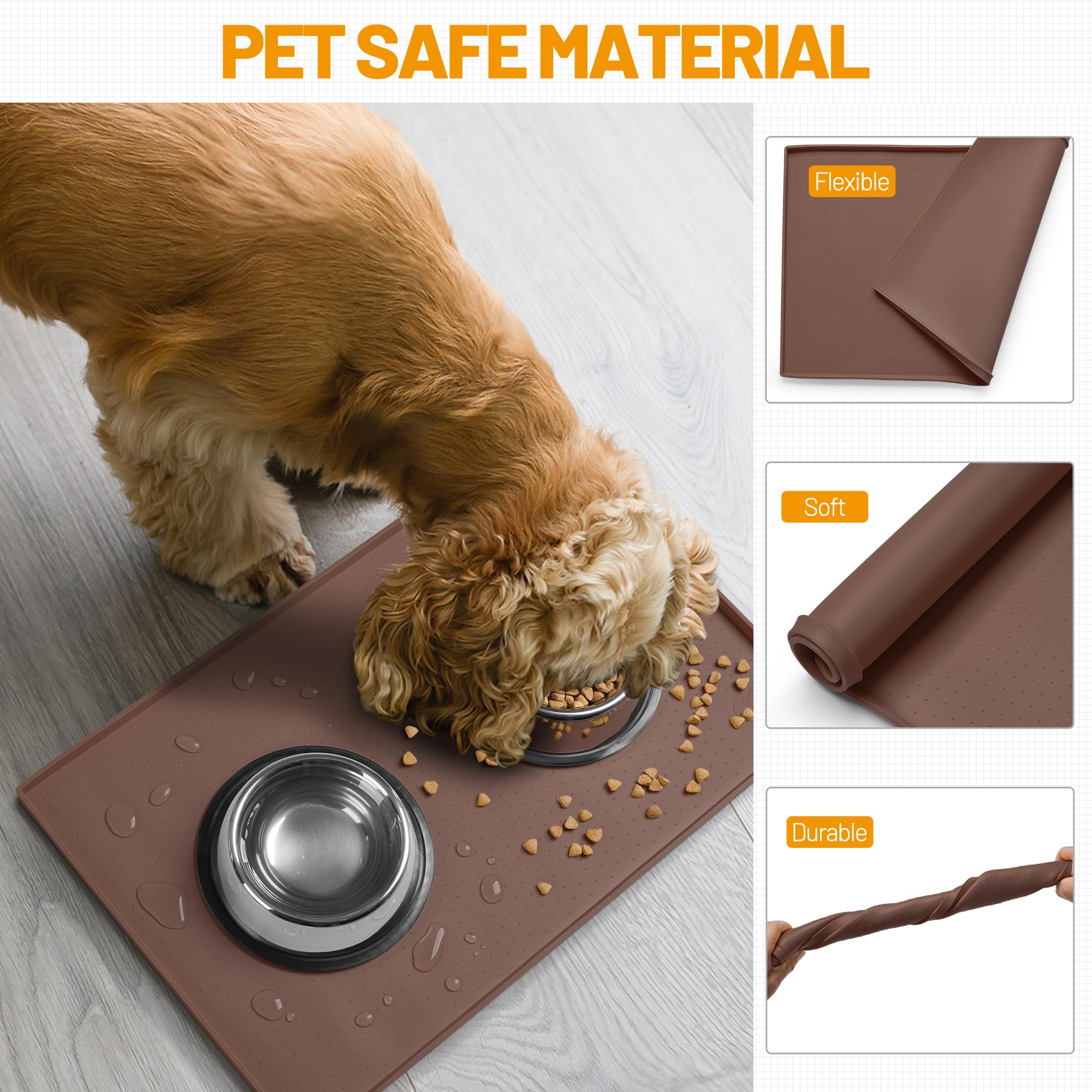 Hubulk waterproof silicone mat resists stains and odors in daily use.