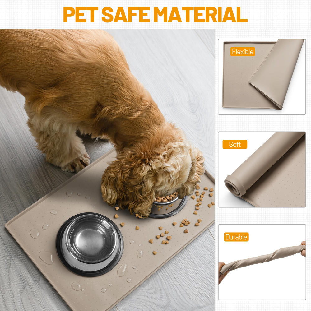Hubulk dog feeding mat waterproof surface resists stains