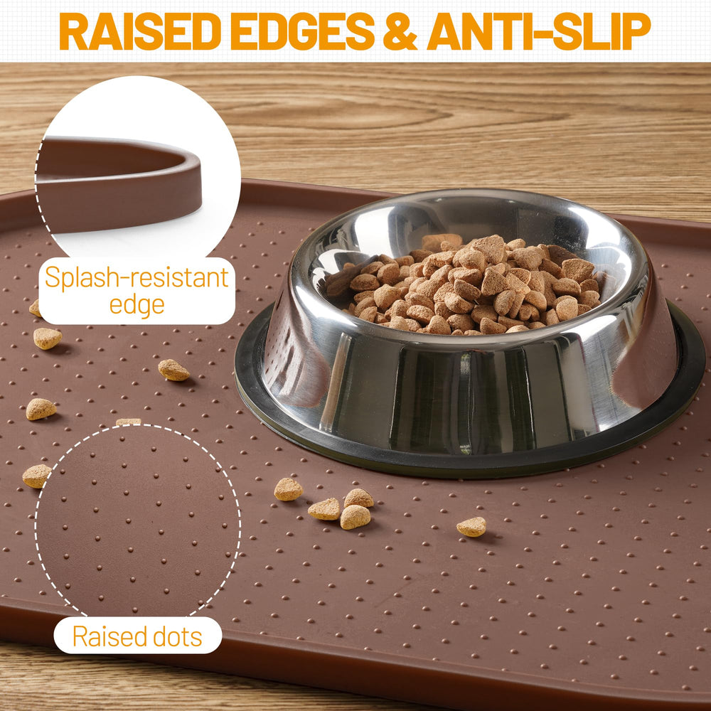 Hubulk no-slip surface keeps pet bowls steady during meals.