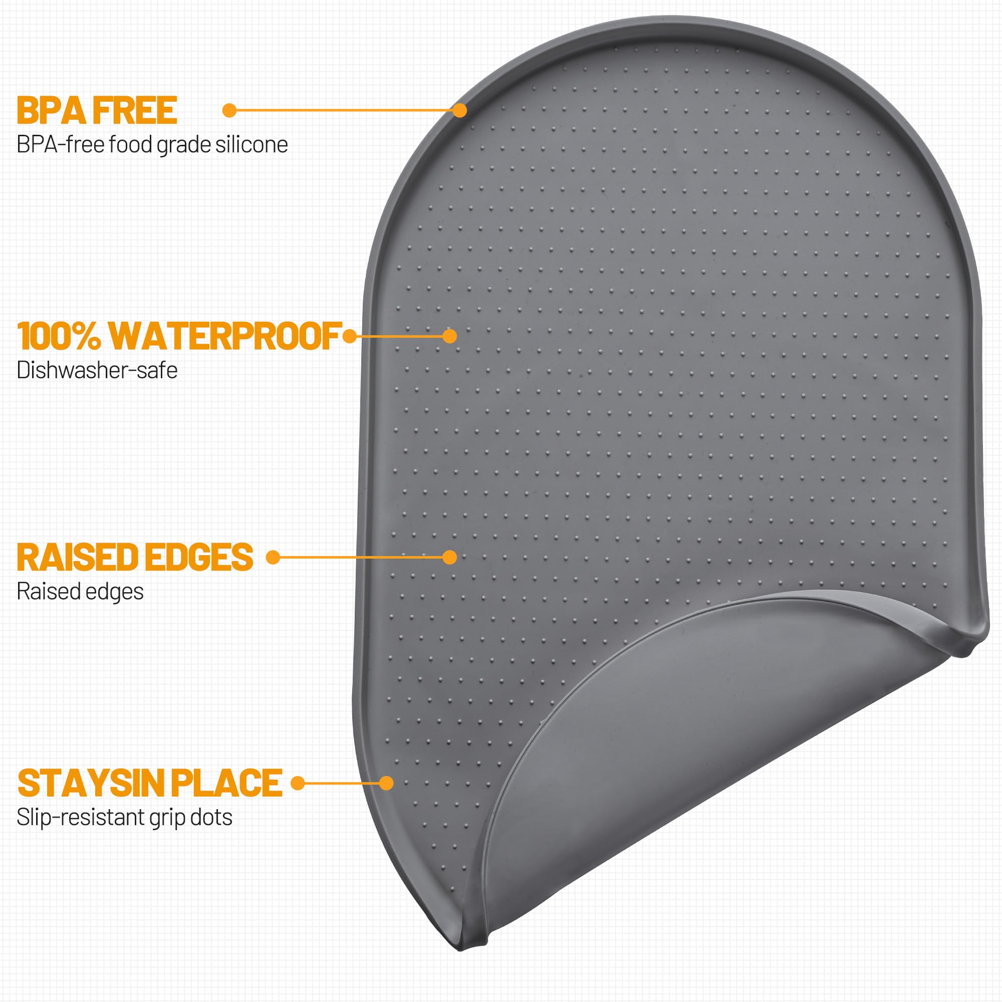 Hubulk non-slip dog bowl mat keeps bowls steady and floors clean during meals.