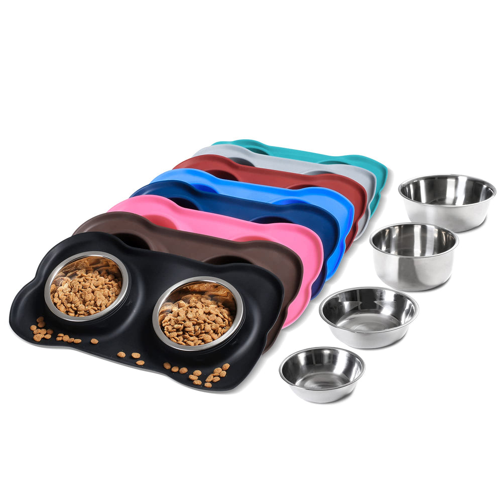 Hubulk two-bowl set supports multiple pets during meal times.