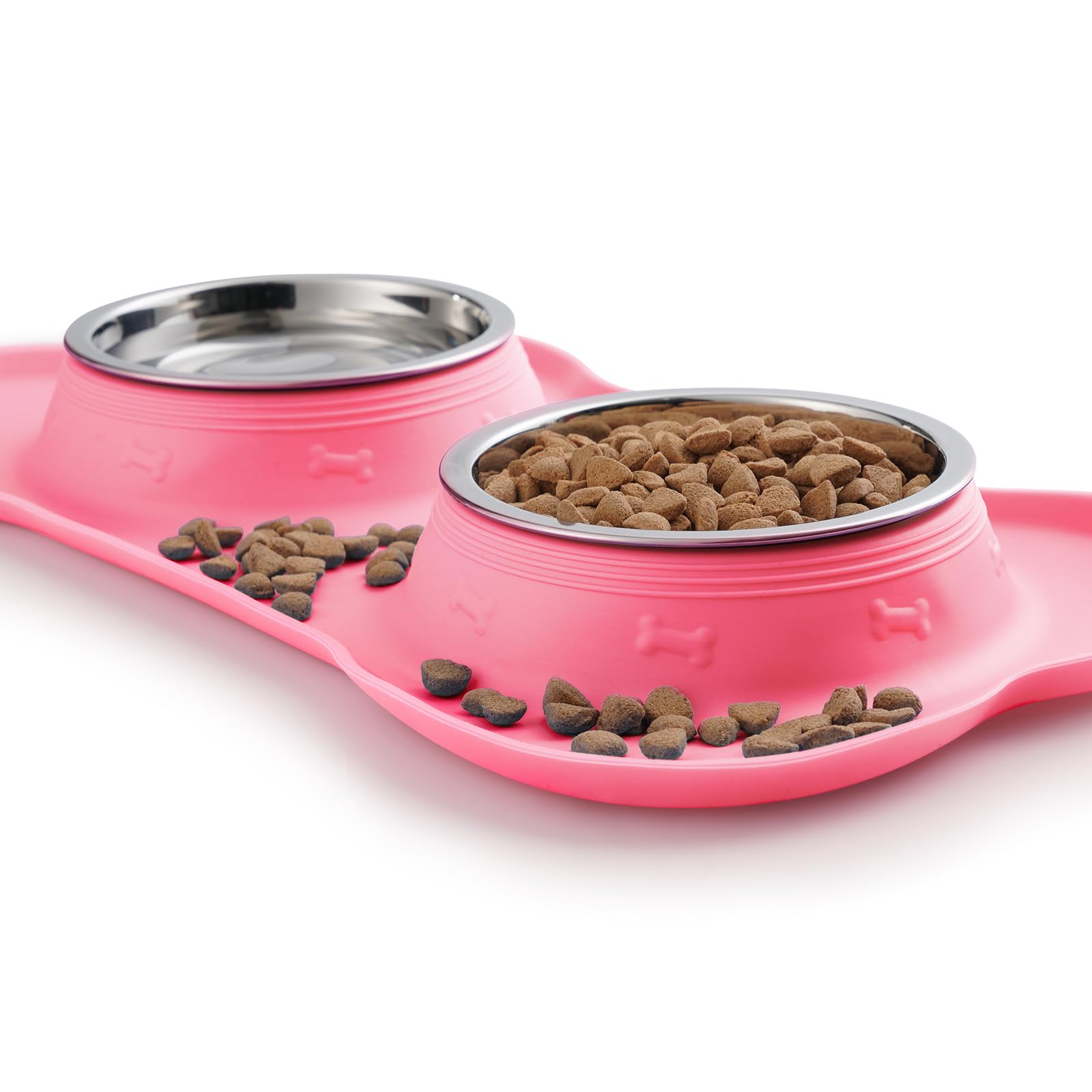 Hubulk Pet Bowls non-slip base keeps bowls stable during meals
