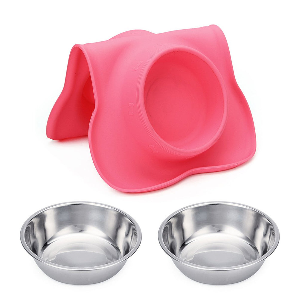 Hubulk Pet Bowls pink color option adds cheerful look to feeding time