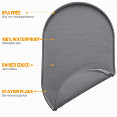 Hubulk silicone pet mat anti-slip keeps bowls in place during meals