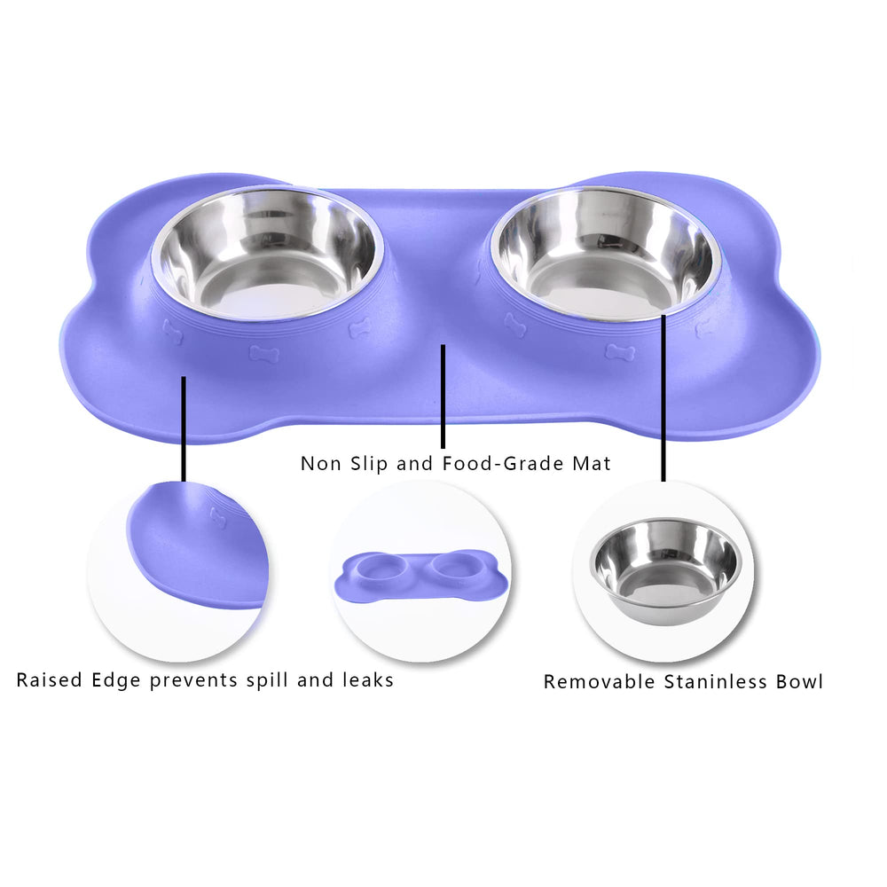 Hubulk tazones para agua y comida, diseño compacto para mascotas de tamaño variable