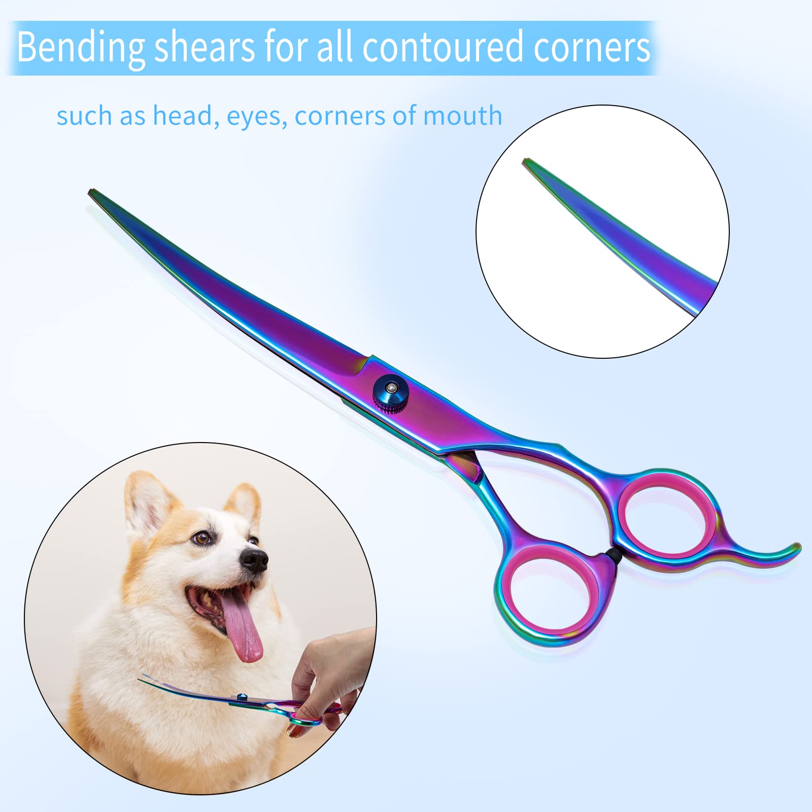 Hucholite 6-inch straight grooming scissor for detailed cuts and clean lines.