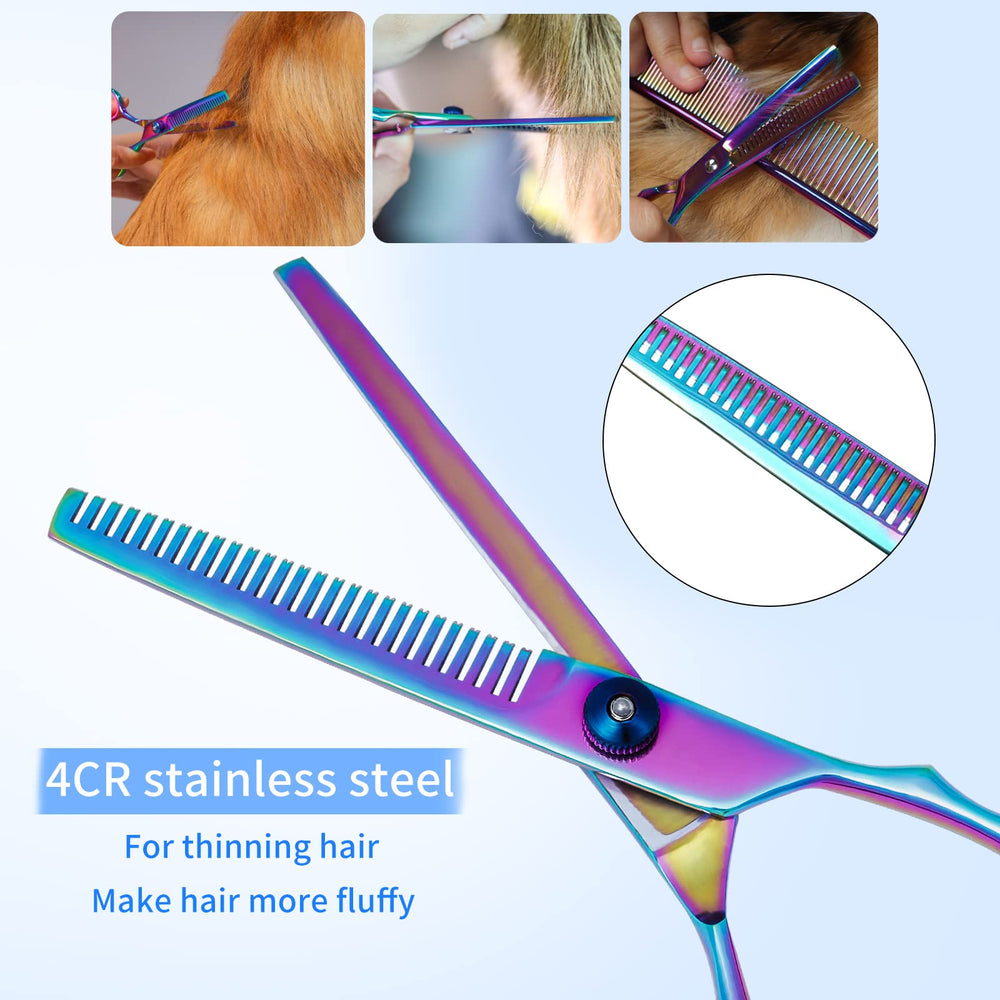 Hucholite 6-inch thinning scissor for blending fur and reducing bulk.