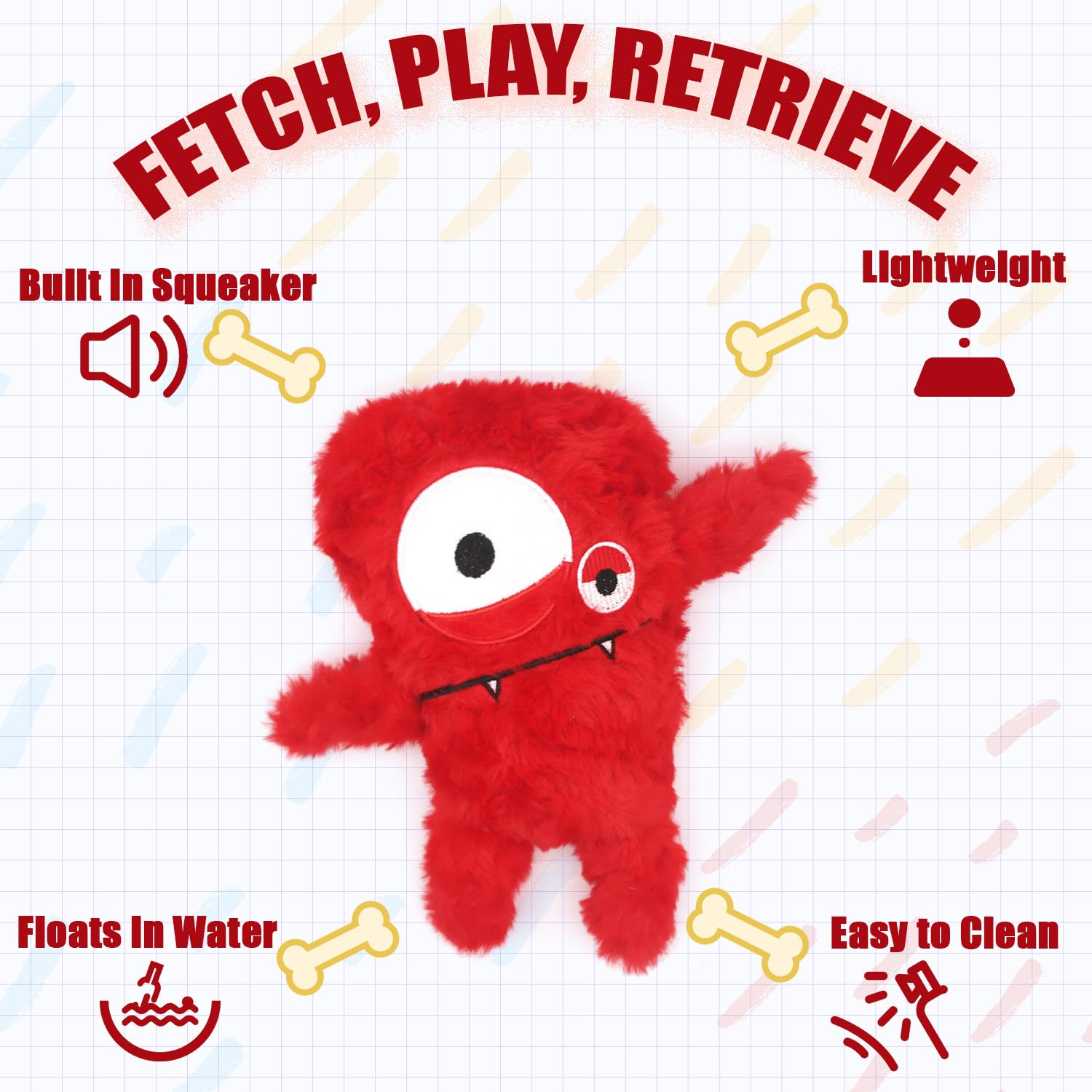 HUGEME dog toy red tug-play captures interactive tug-of-war for bonding and exercise.