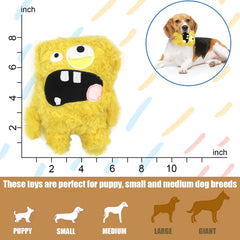 HUGEME squeaker-detail dog toy yellow shows hidden sound feature