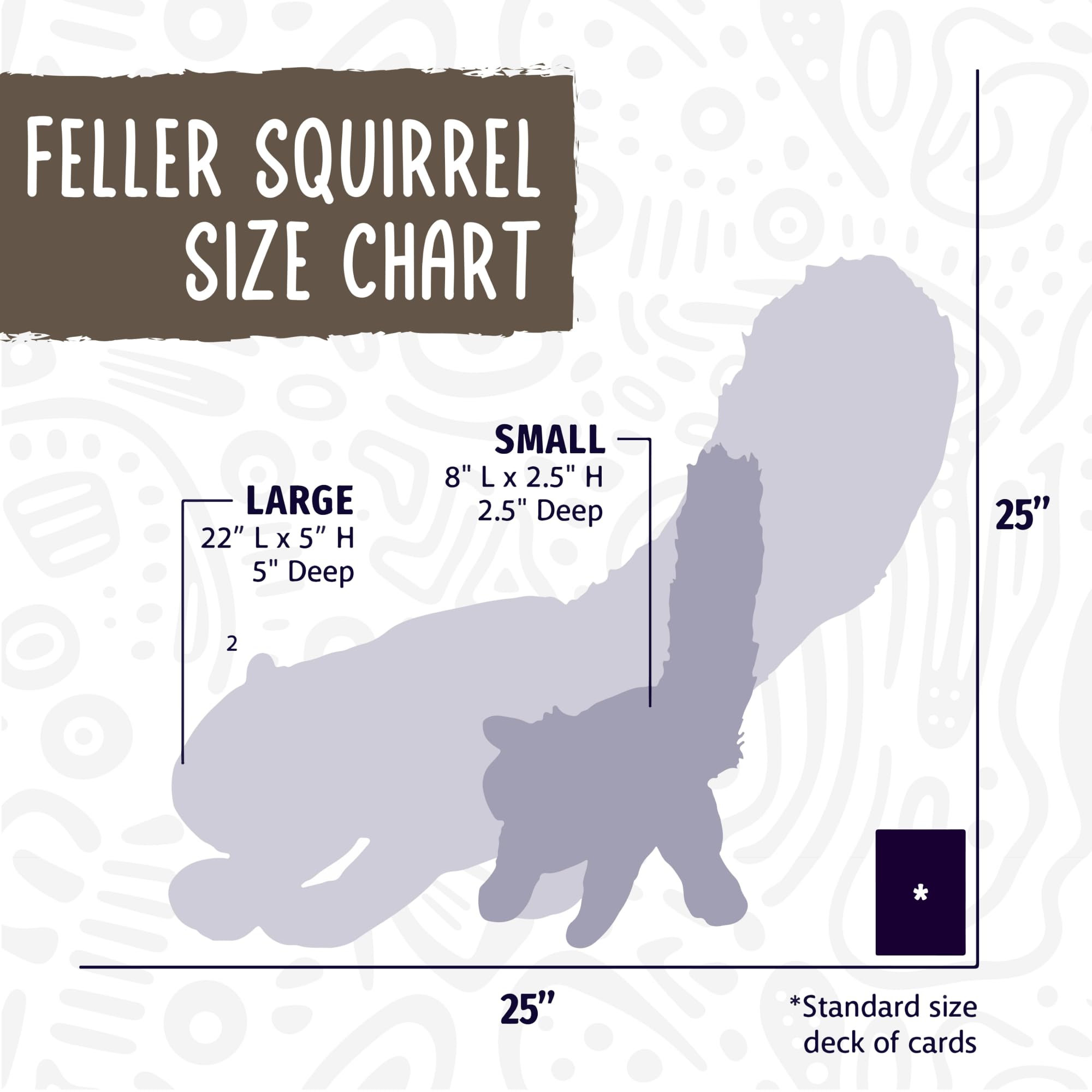 HuggleHounds Feller Squirrel toy for small and large breeds during daily playtime