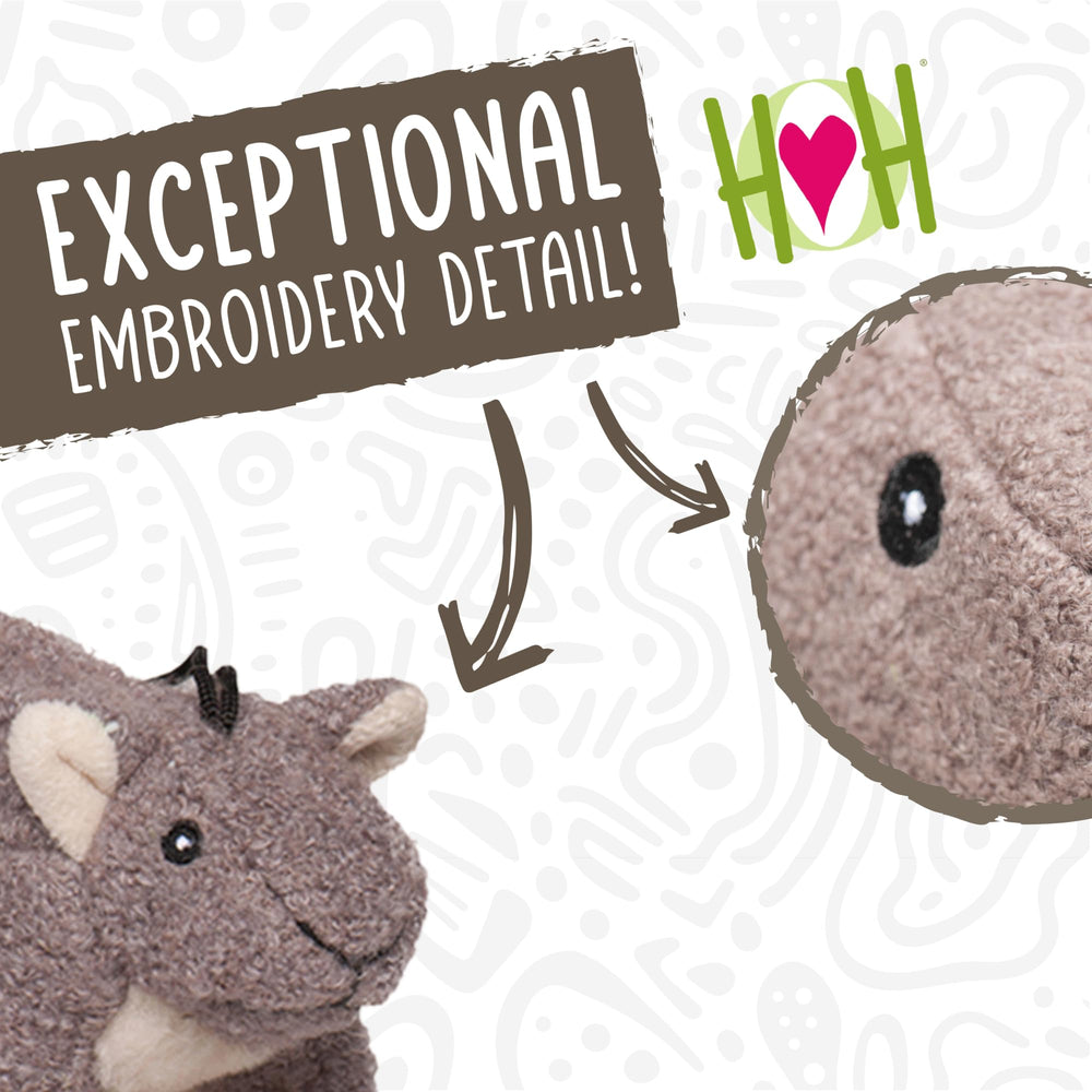 HuggleHounds Feller Squirrel squeaker close-up highlighting interactive play and engagement