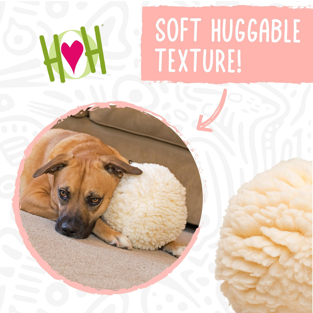 HuggleHounds hugglefleece fabric close-up highlights plush texture and resilience.