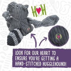 HuggleHounds Knottie Rainbow Trout plush with Tuffut Technology for long-lasting durability.